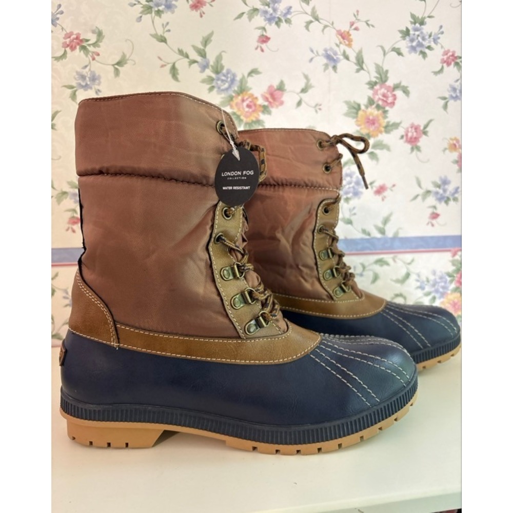 London Fog Womens Water Resistant Duck Boots Quilted Winter Rain Boots Size 11 - Picture 3 of 11